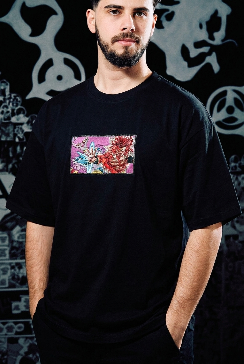 Dragon Ball T-Shirt – Broly vs Beerus Comic Panel Edition - Black