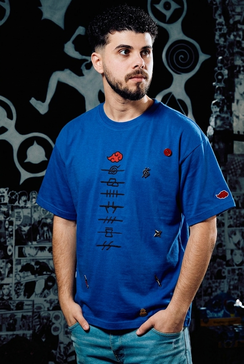 Naruto T-Shirt – Akatsuki Edition (Front Design) - Blue
