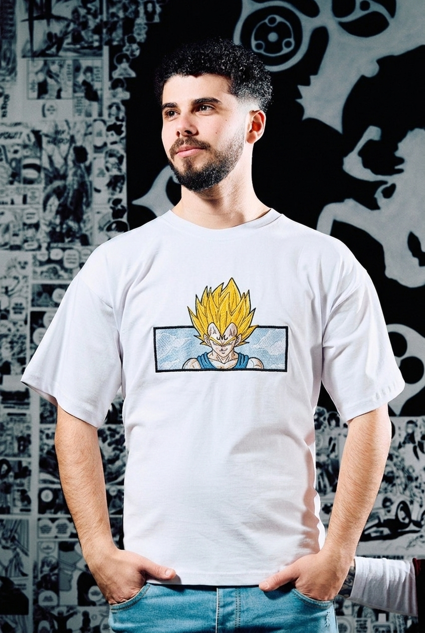 Dragon Ball T-Shirt – Majin Vegeta Minimal Edition - White
