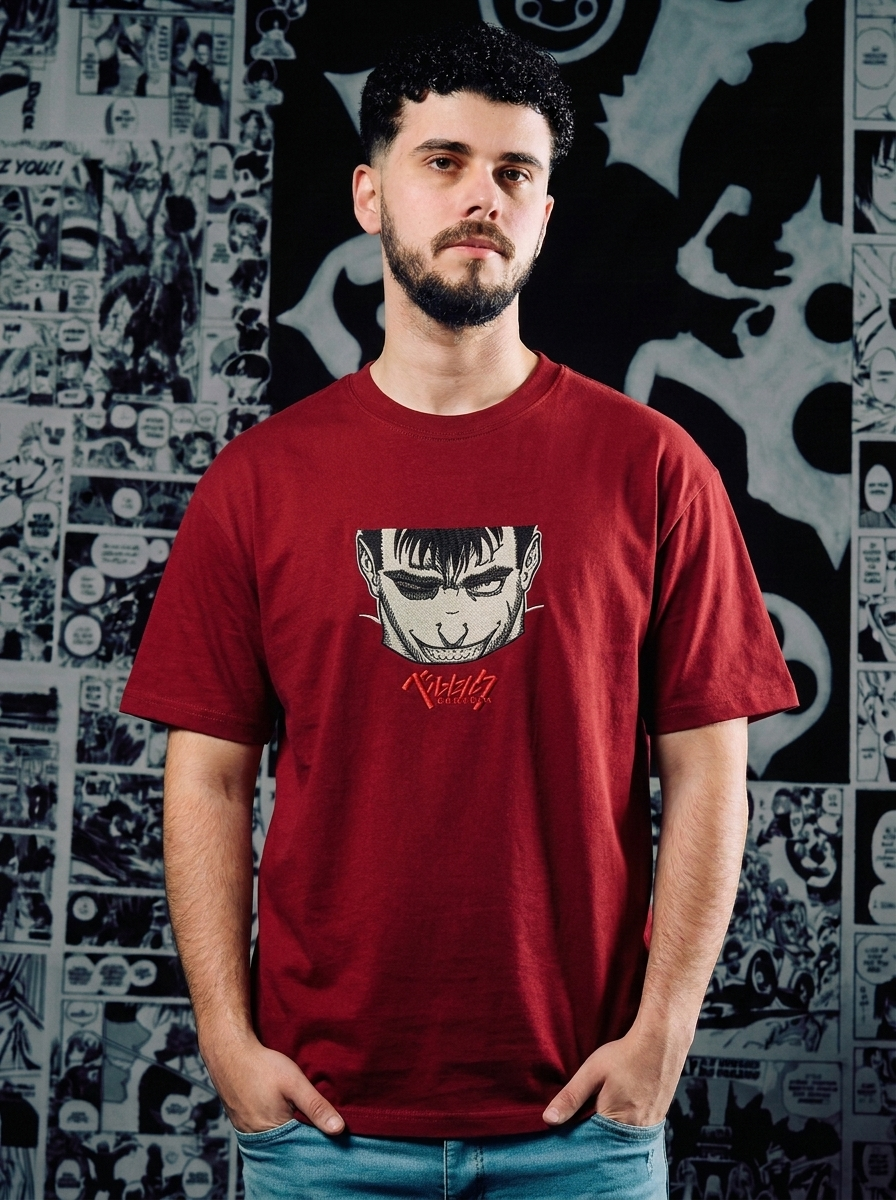 Apostle's Wrath Embroidered Tee - Dark Red