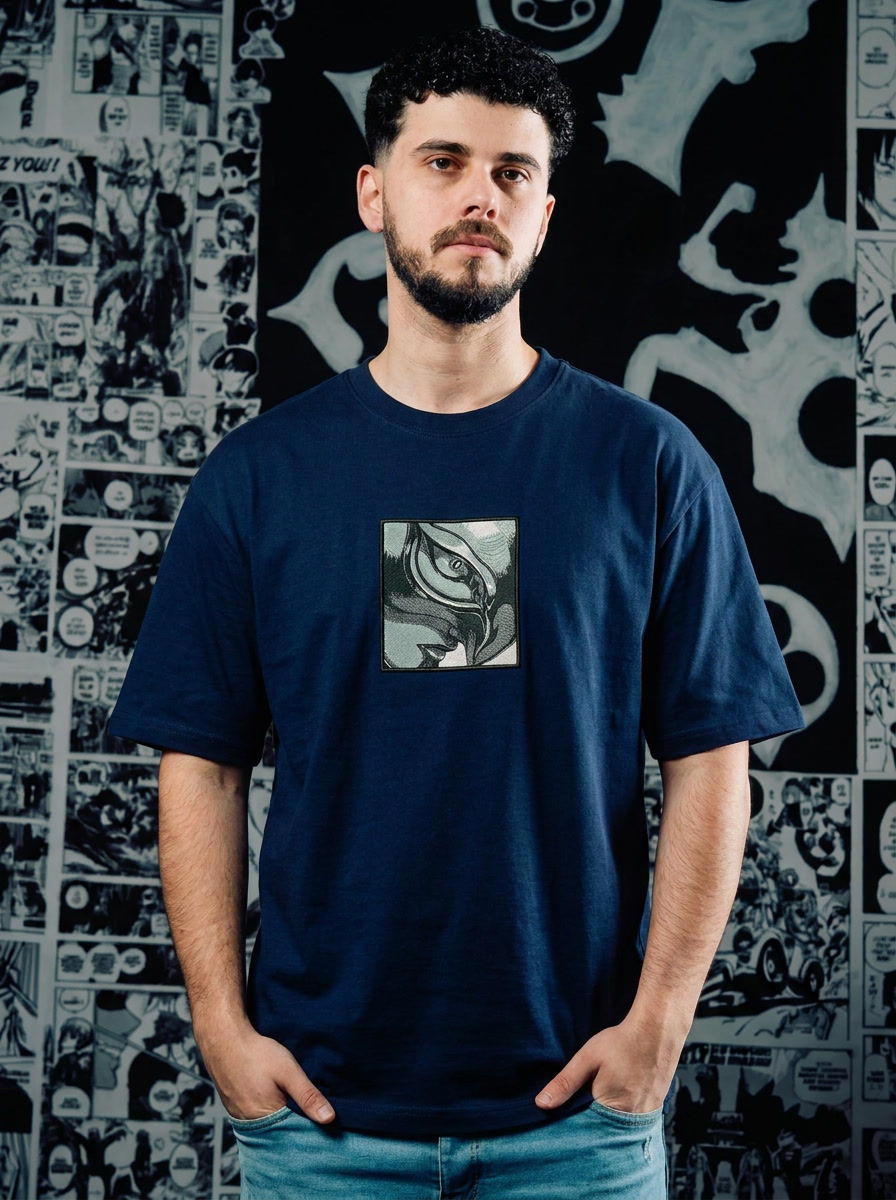 Band of the Hawk Embroidered Tee - Navy