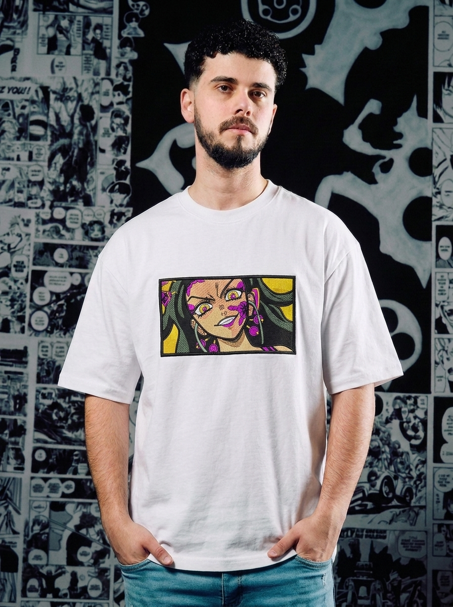 Water Hashira Embroidered Tee - White