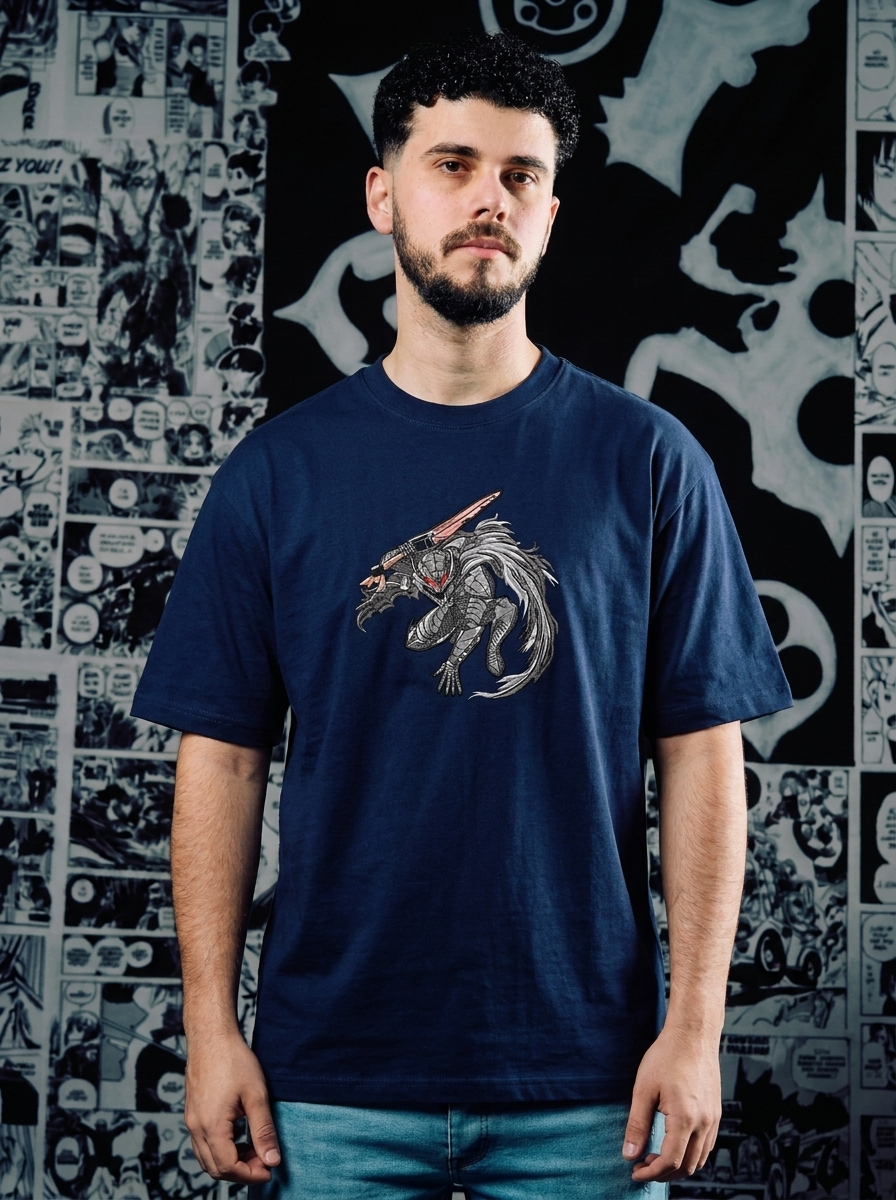 Inner Demon Embroidered Tee - Navy