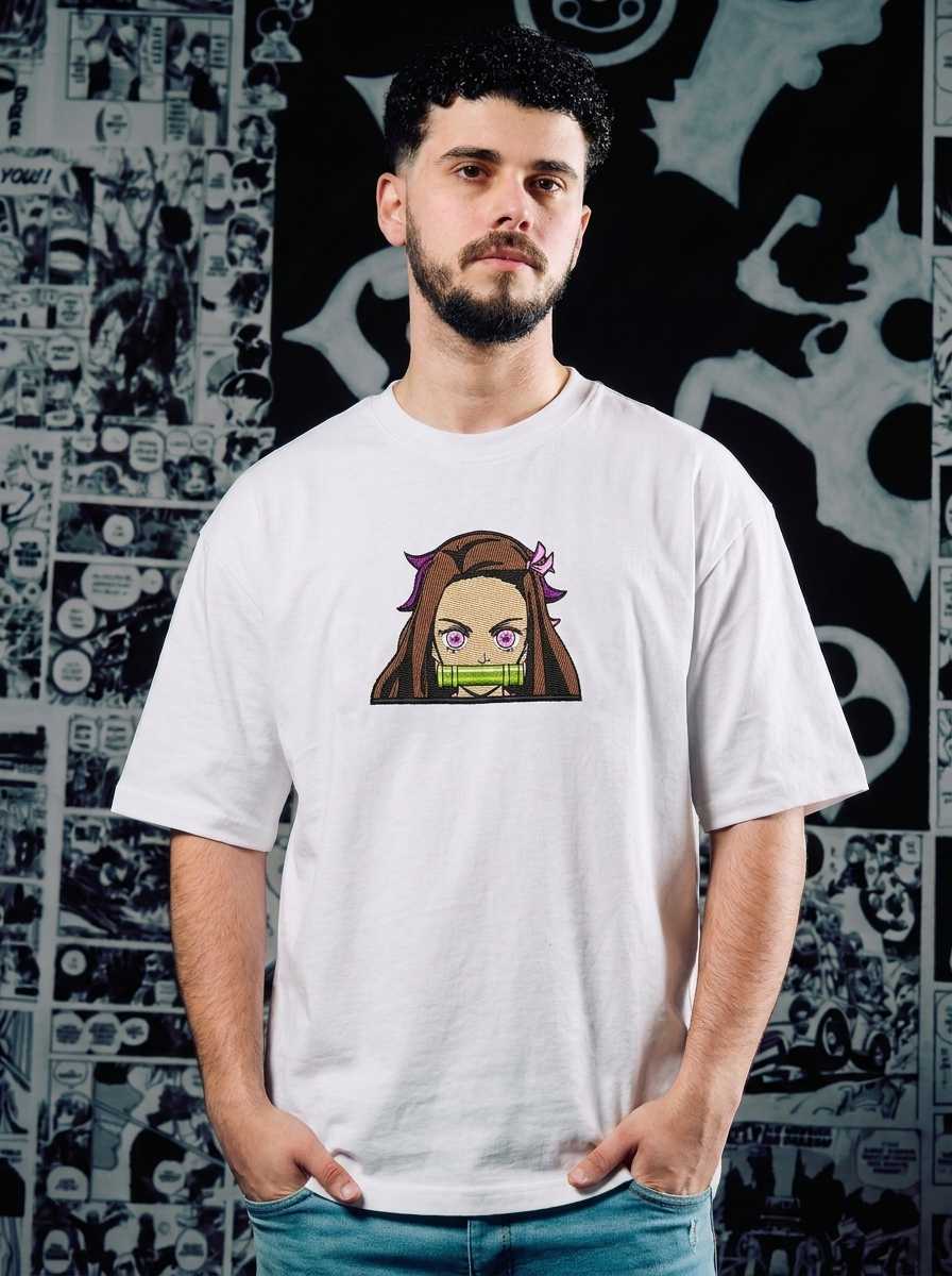 Kamado Family Crest Embroidered Tee - White