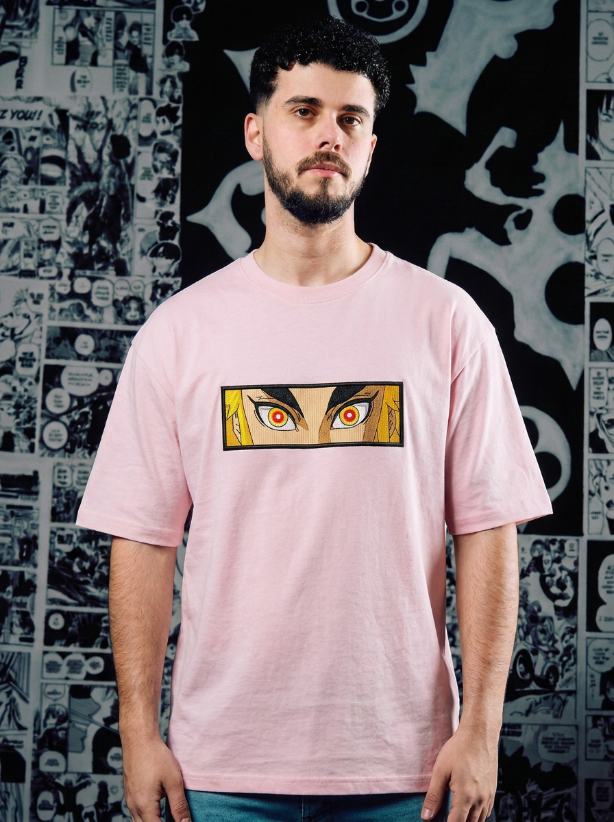Sun Breathing Embroidered Tee - Light Pink