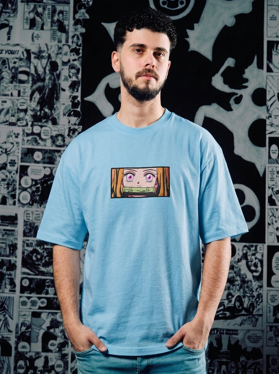 Final Selection Survivor Embroidered Tee - Light Blue