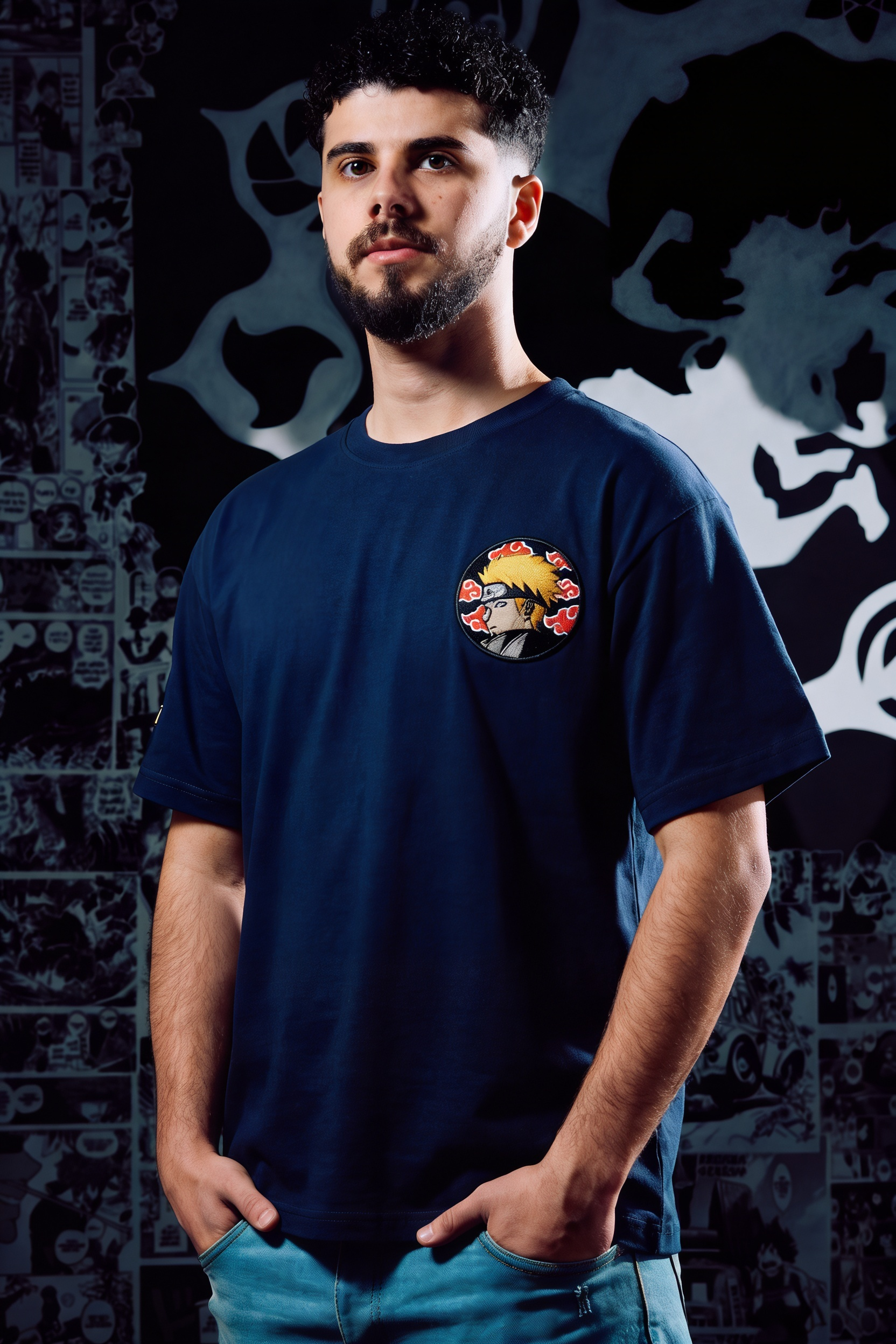 Pain (Naruto) Premium Embroidered T-Shirt – Naruto Shippuden Anime Streetwear