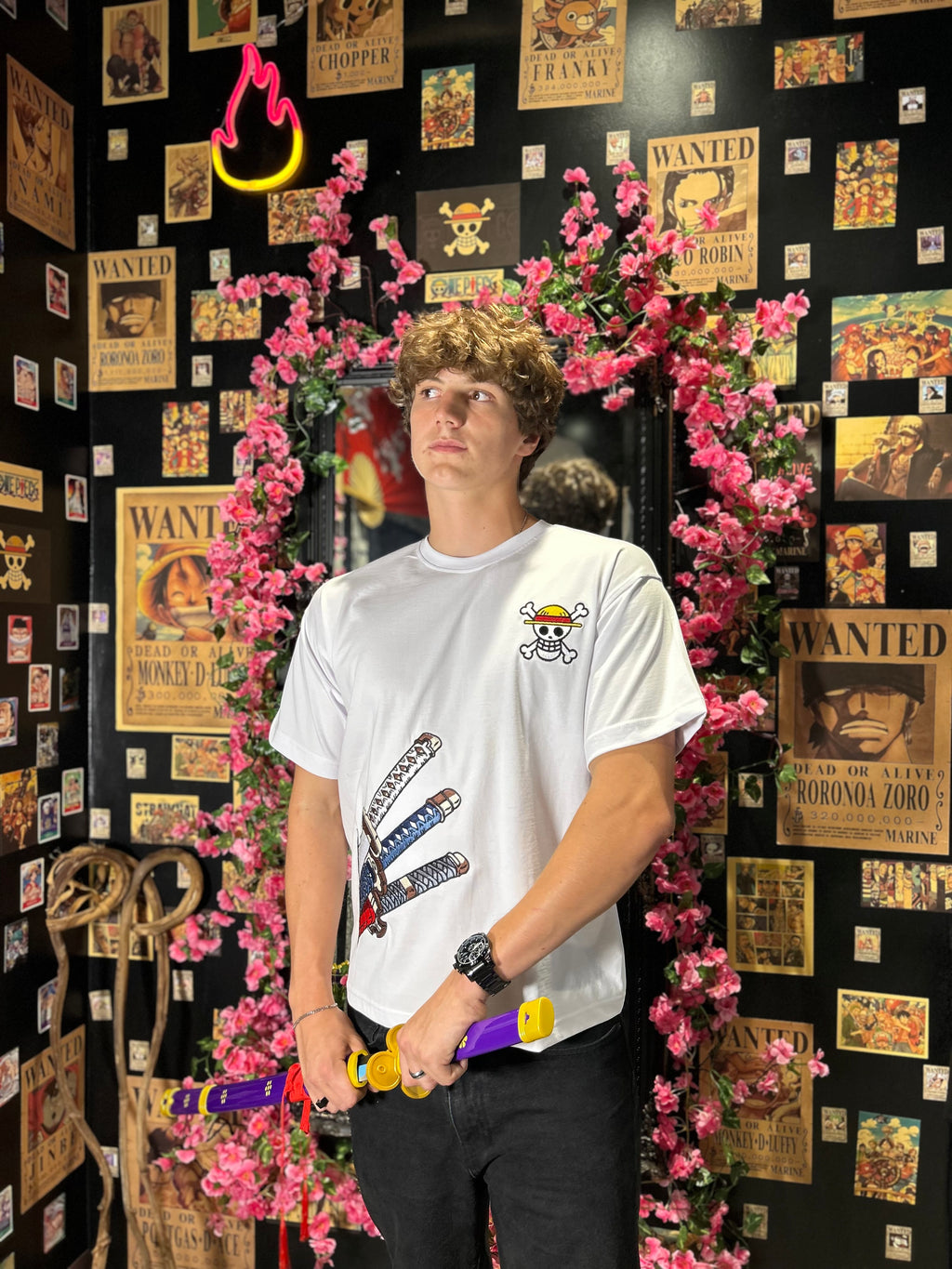 One Piece T-Shirt – Straw Hat & Three Swords Edition