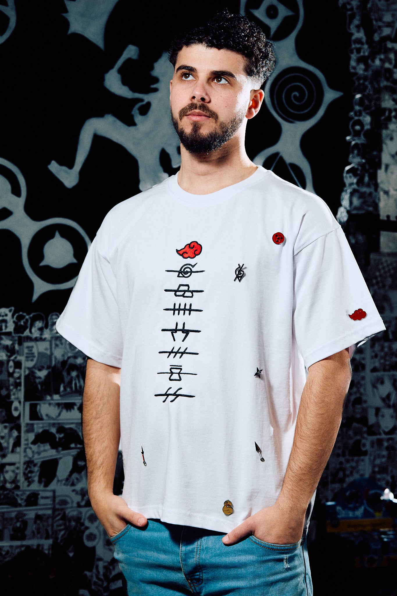 Naruto T-Shirt – Akatsuki Edition (Front Design) - White