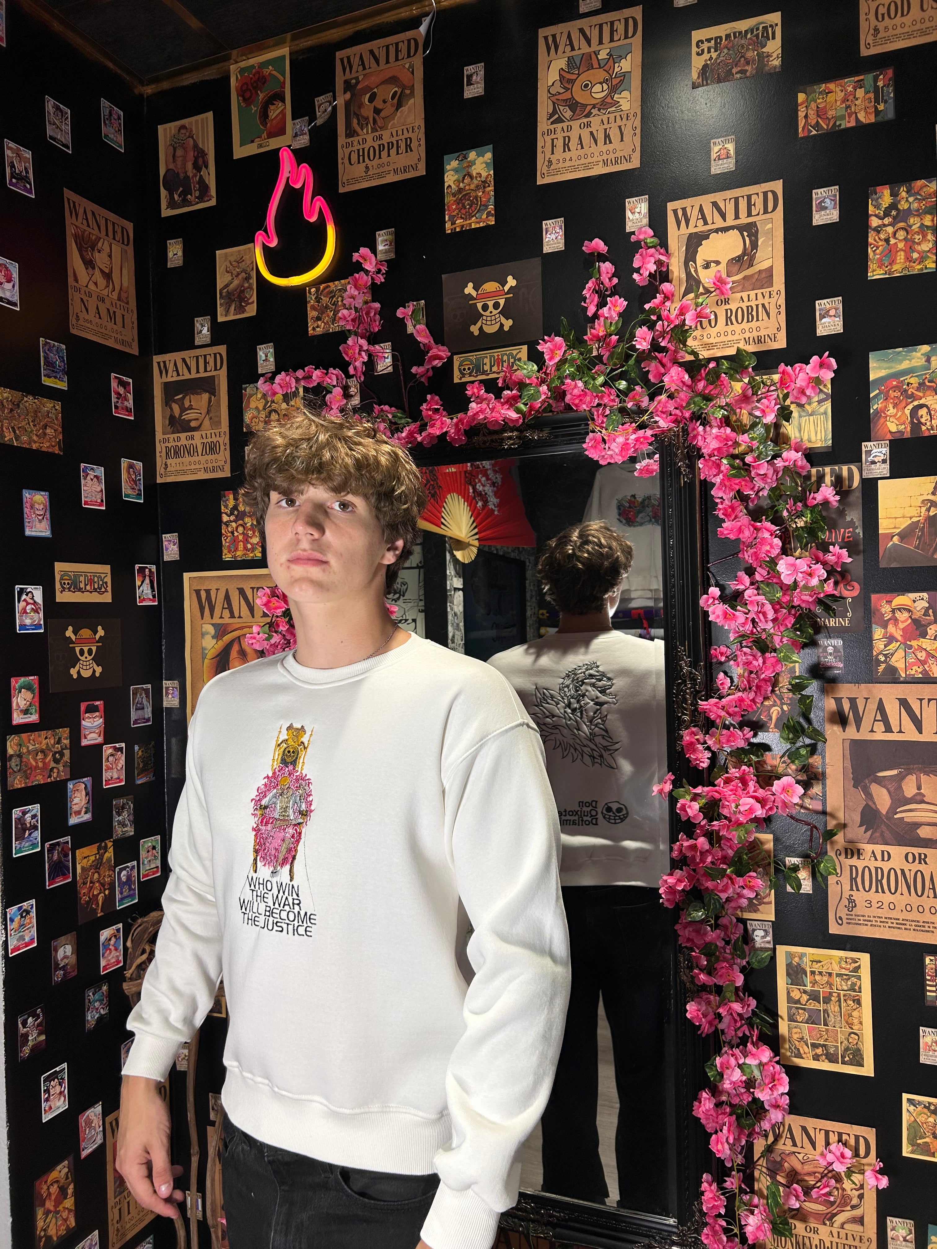 One Piece Crewneck Sweater – Donquixote Doflamingo Edition