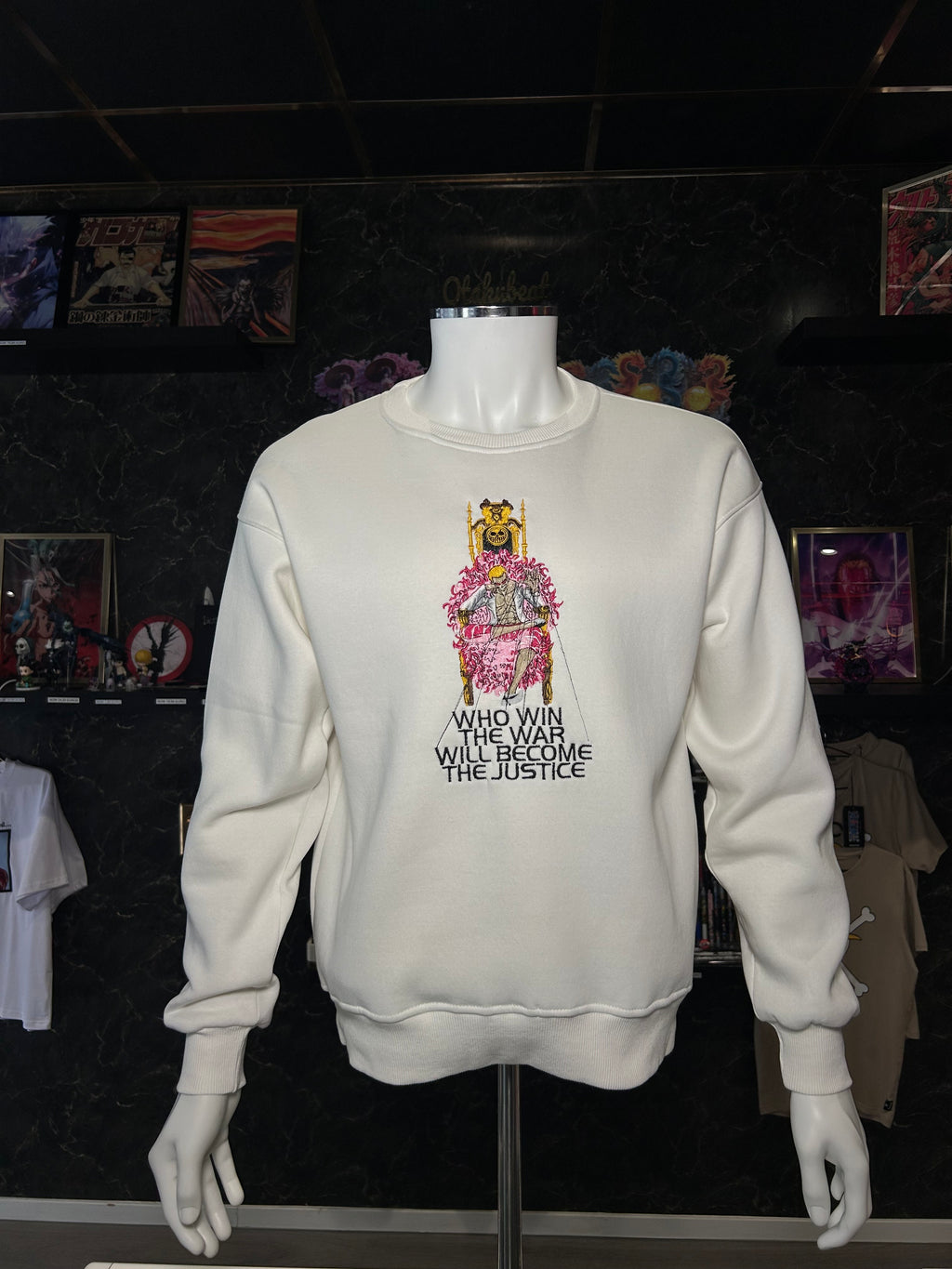 One Piece Crewneck Sweater – Donquixote Doflamingo Edition