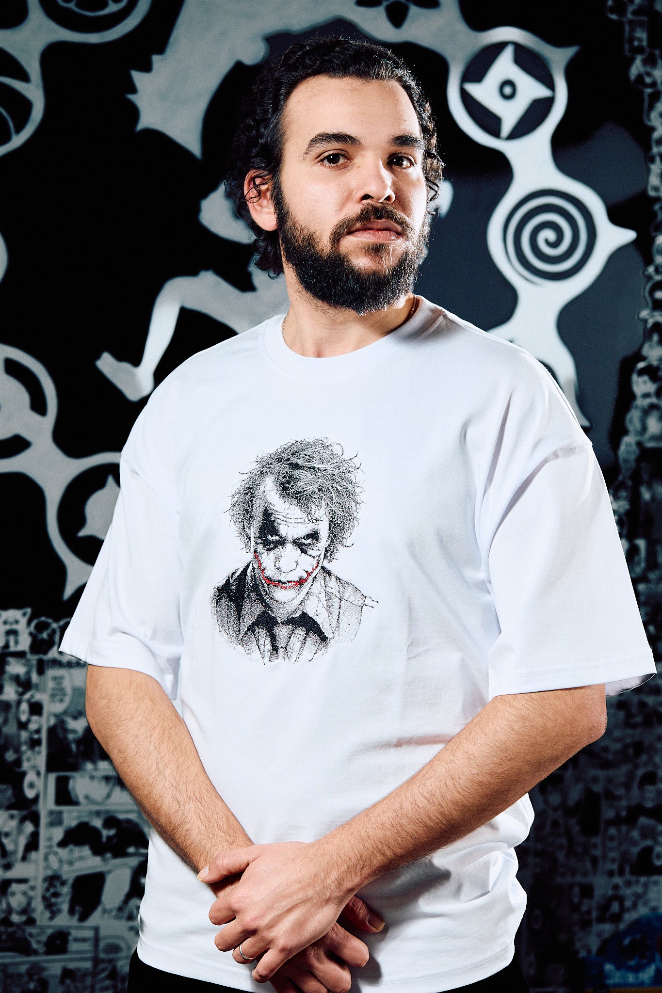 The Dark Knight T-Shirt – Joker Premium Embroidered Edition - White
