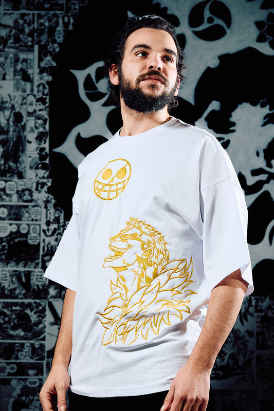 One Piece T-Shirt – Trafalgar Law Golden Edition - White