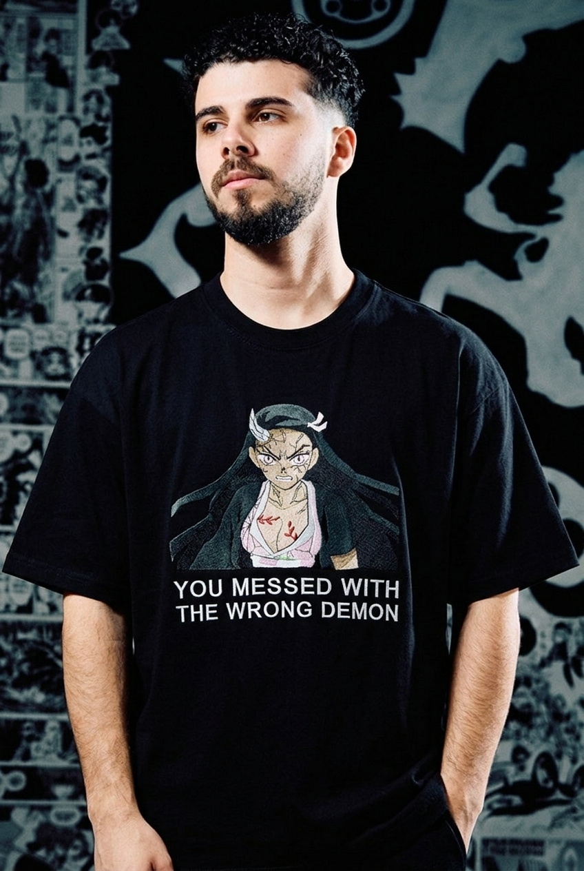 Demon Slayer T-Shirt – Nezuko 'Wrong Demon' Edition - Black