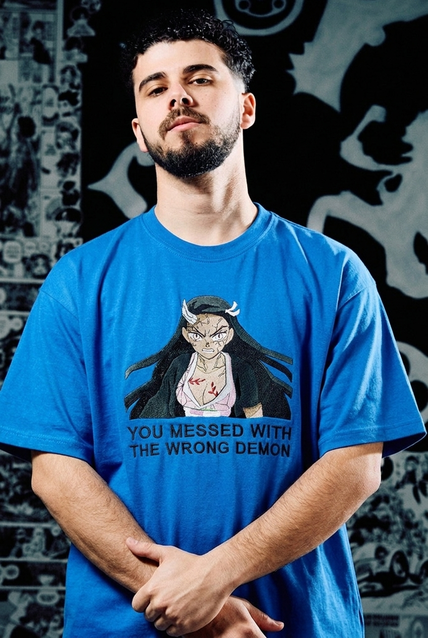 Demon Slayer T-Shirt – Nezuko 'Wrong Demon' Edition - Blue