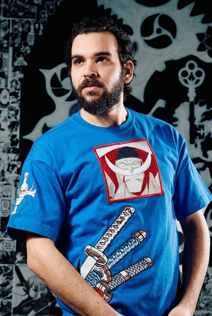 One Piece T-Shirt – Whitebeard & Zoro's Three Swords Edition - Blue