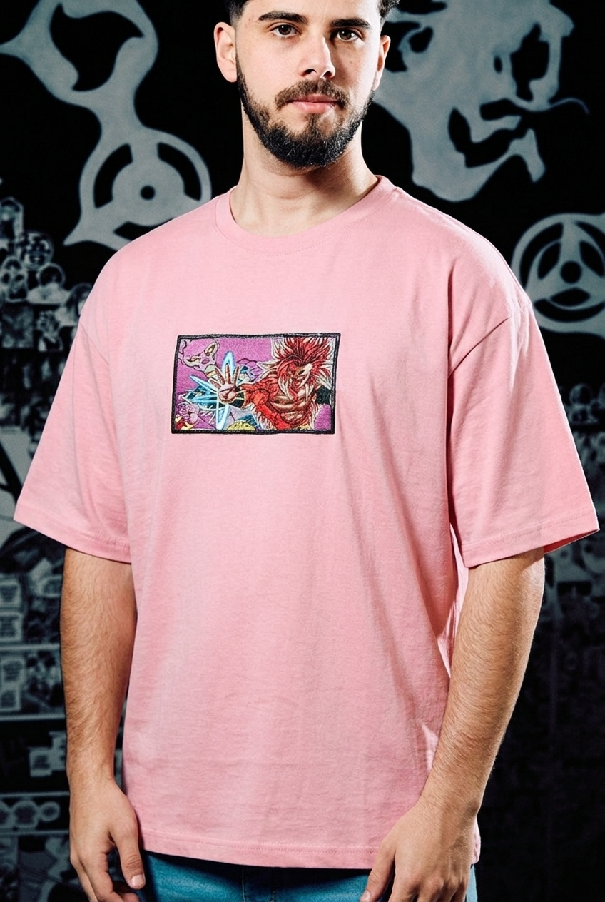 Dragon Ball T-Shirt – Broly vs Beerus Comic Panel Edition - Pink