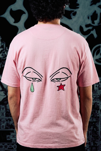 Anime Eyes T-Shirt – Tear & Star Back Print Edition - Pink