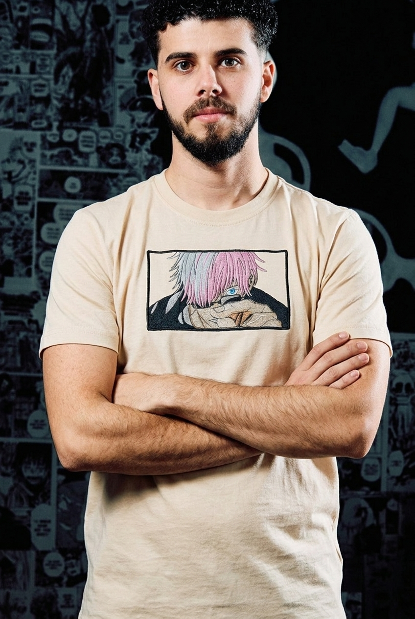 Jujutsu Kaisen T-Shirt – Gojo Satoru Limitless Edition - Beige