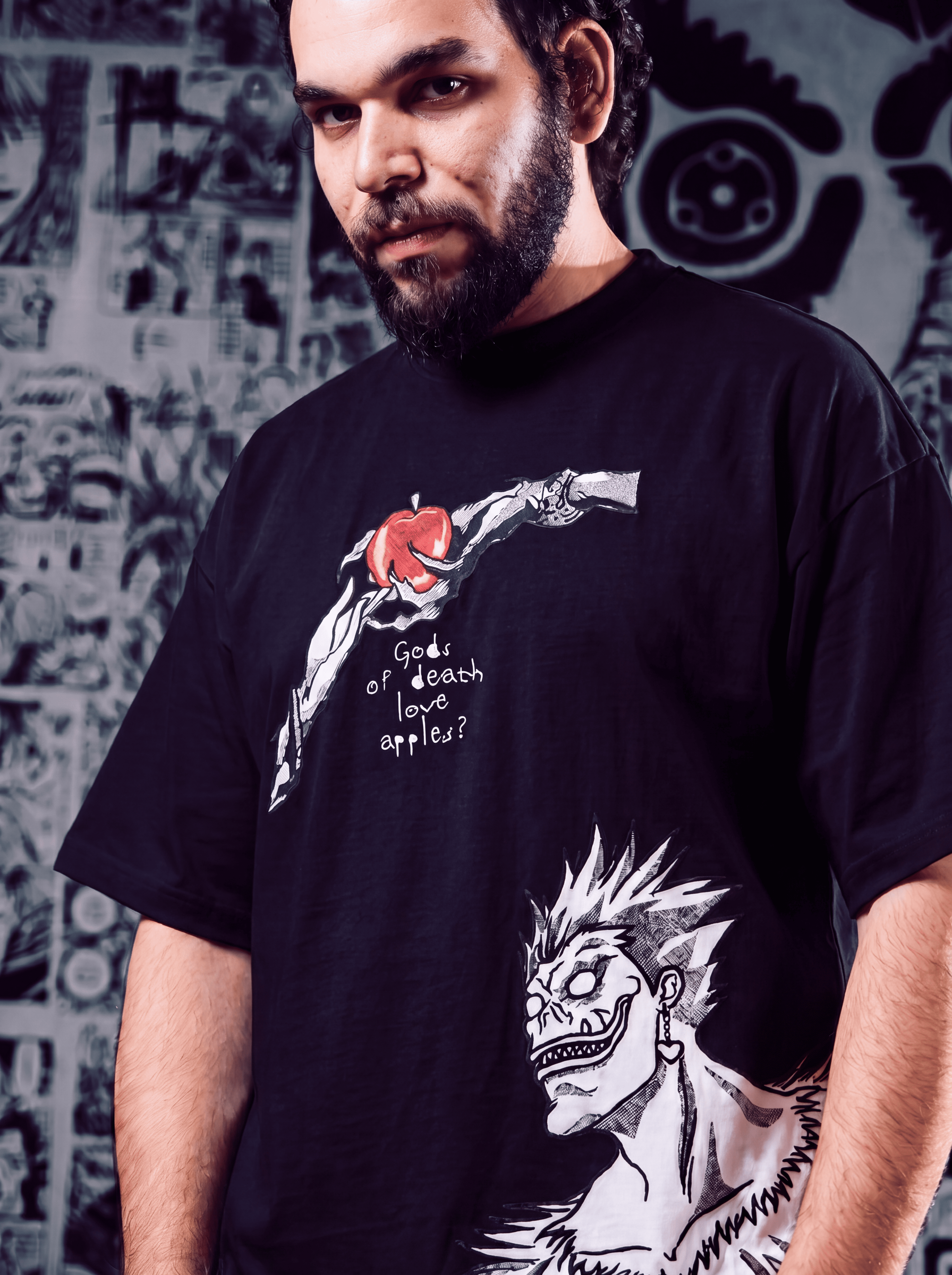 Death Note 2-in-1 Premium Embroidered Short Sleeve T-Shirt – Dual Design Anime Streetwear