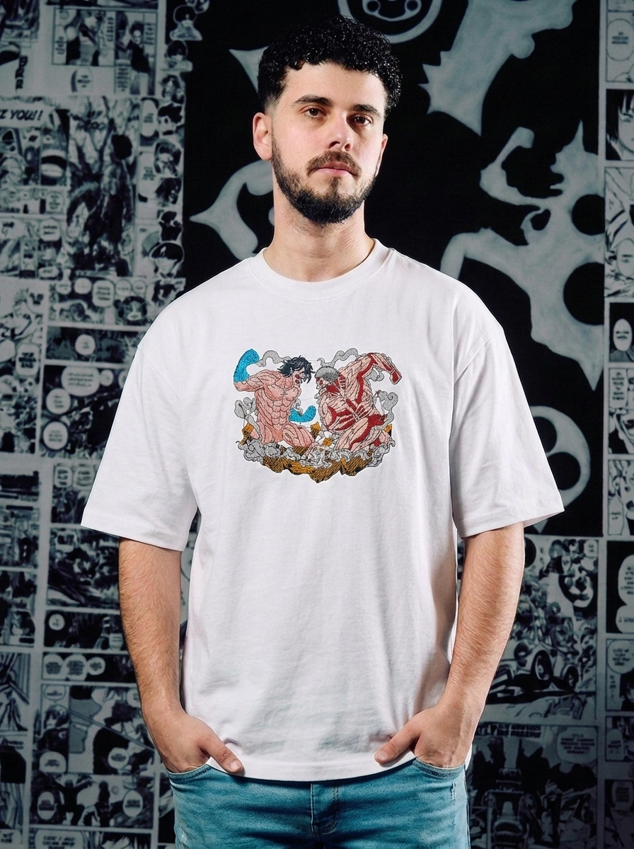 Underground Fighter Embroidered Tee - White