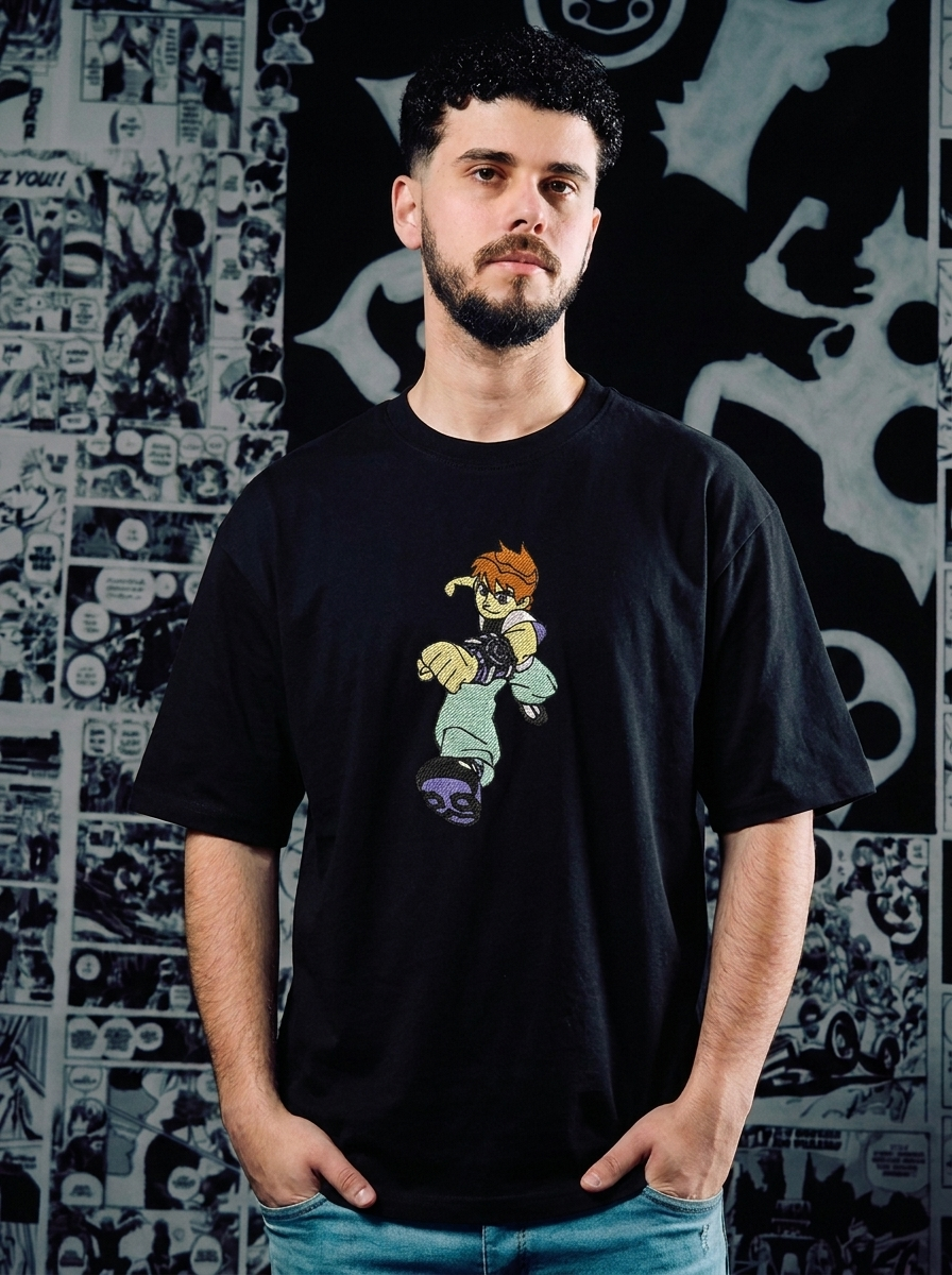 Omnitrix Hero Embroidered Tee - Black