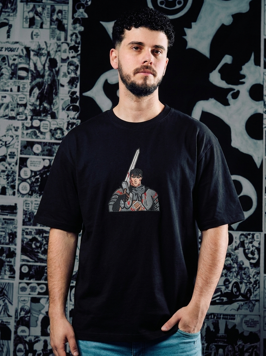 Berserker Armor Embroidered Tee - Black