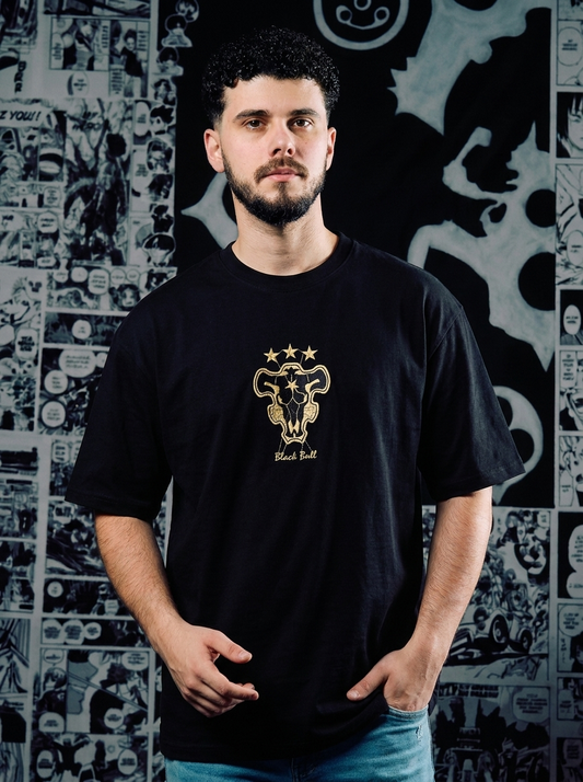 Black Bulls Squad Embroidered Tee - Black