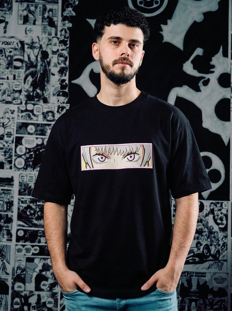 Grimoire Bearer Embroidered Tee - Black