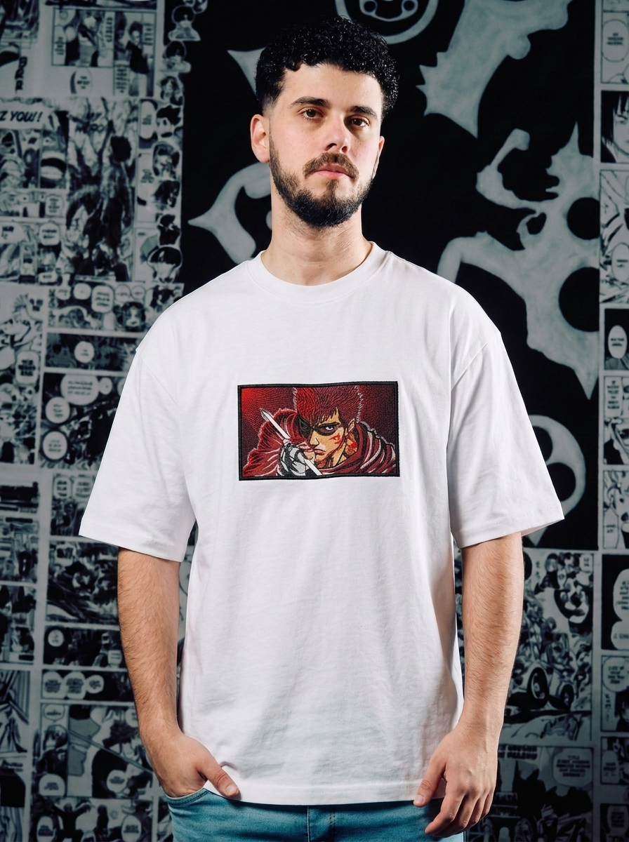 Eclipse Survivor Embroidered Tee - White