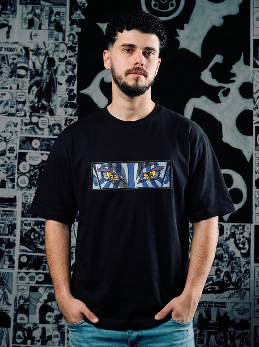 Water Breathing Embroidered Tee - Black