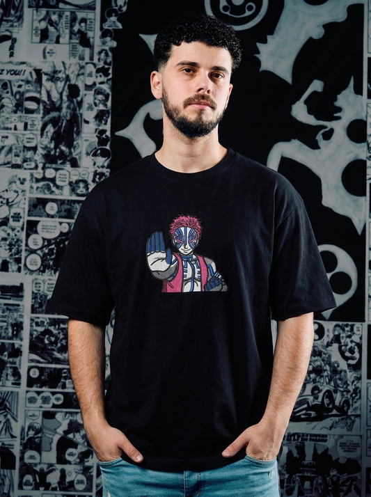Bamboo Muzzle Embroidered Tee - Black