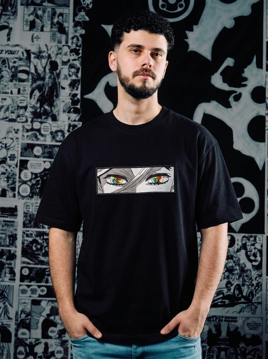Insect Hashira Embroidered Tee - Black