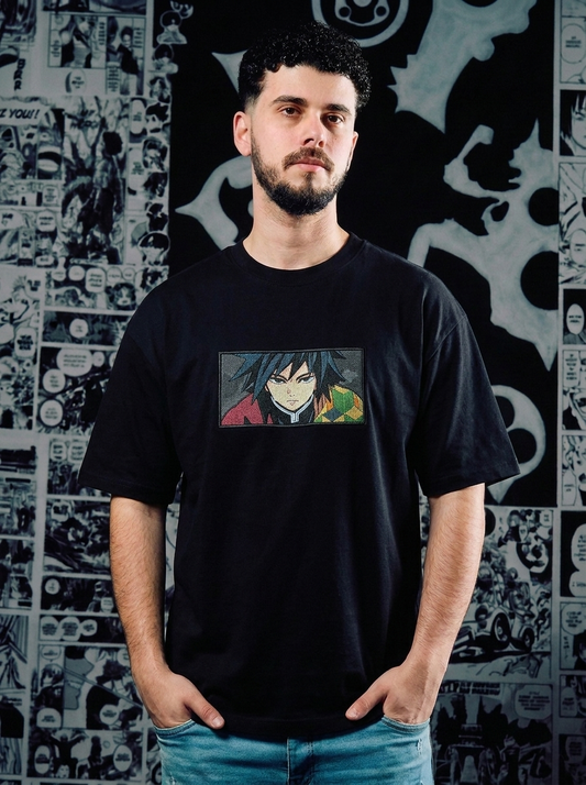 Upper Moon Three Embroidered Tee - Black