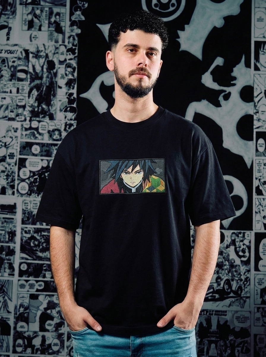 Upper Moon Three Embroidered Tee - Black