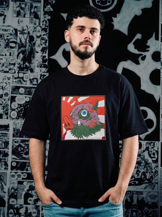 Upper Moon Six: Gyutaro Embroidered Tee - Black
