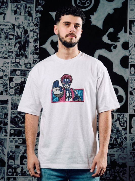Bamboo Muzzle Embroidered Tee - White