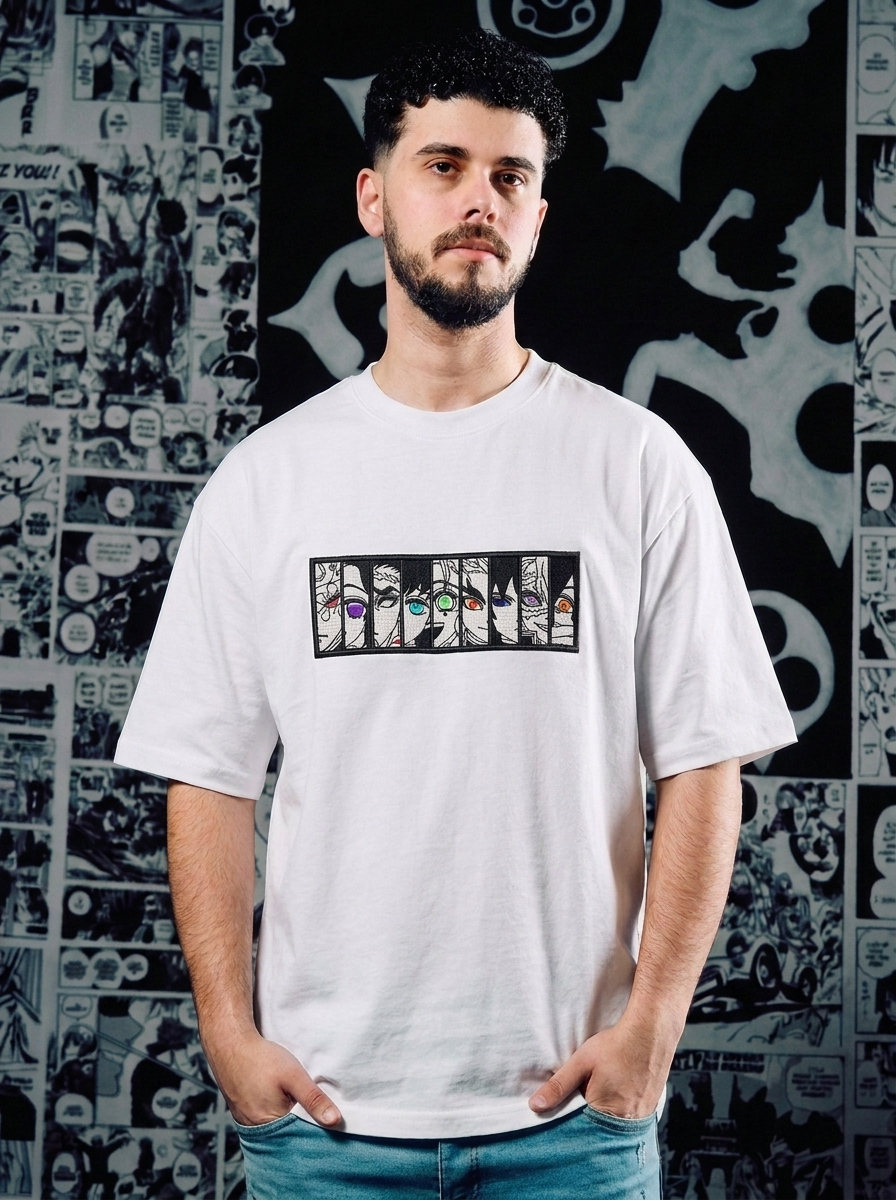 Serpent Hashira Embroidered Tee - White