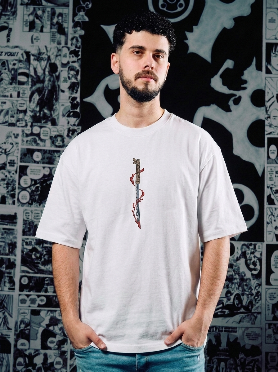 Upper Moon Six: Daki Embroidered Tee - White