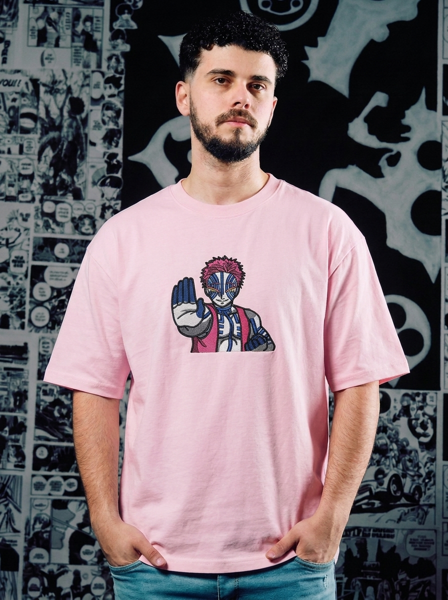 Bamboo Muzzle Embroidered Tee - Light Pink