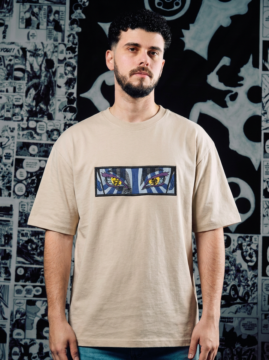 Water Breathing Embroidered Tee - Beige