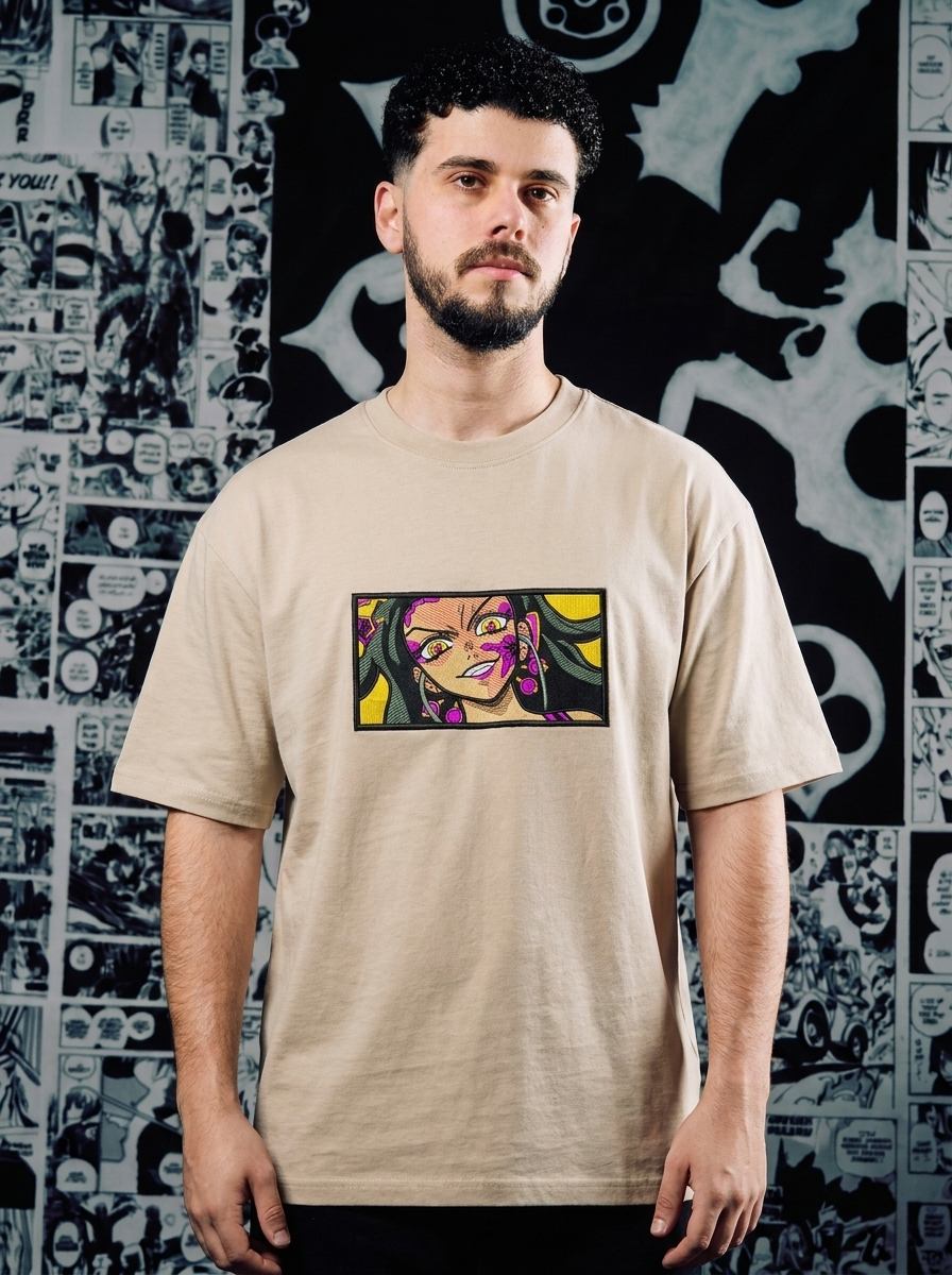 Water Hashira Embroidered Tee - Beige