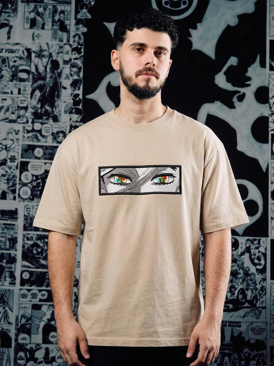 Insect Hashira Embroidered Tee - Beige