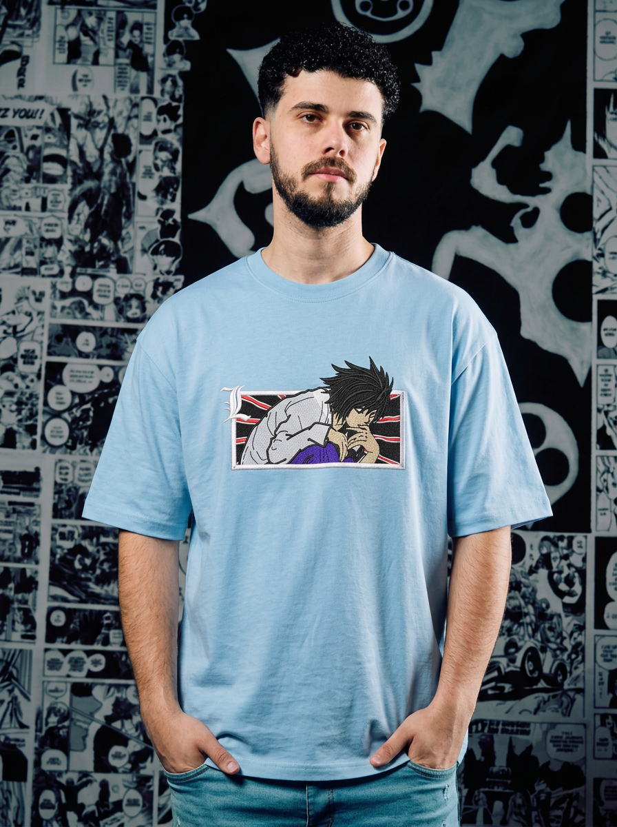 Just Justice Embroidered Tee - Light Blue