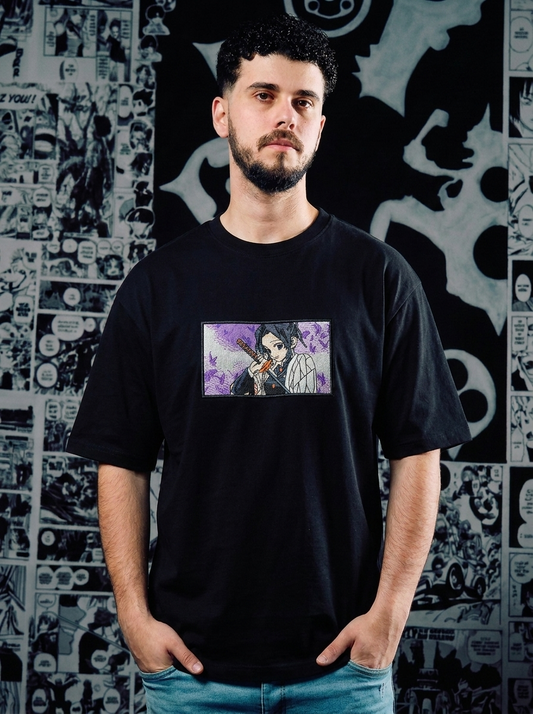 Muzan's Successor Embroidered Tee - Black