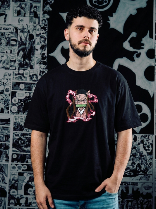 Butterfly Mansion Embroidered Tee - Black