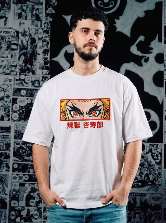 Demon Slayer Mark Embroidered Tee - White