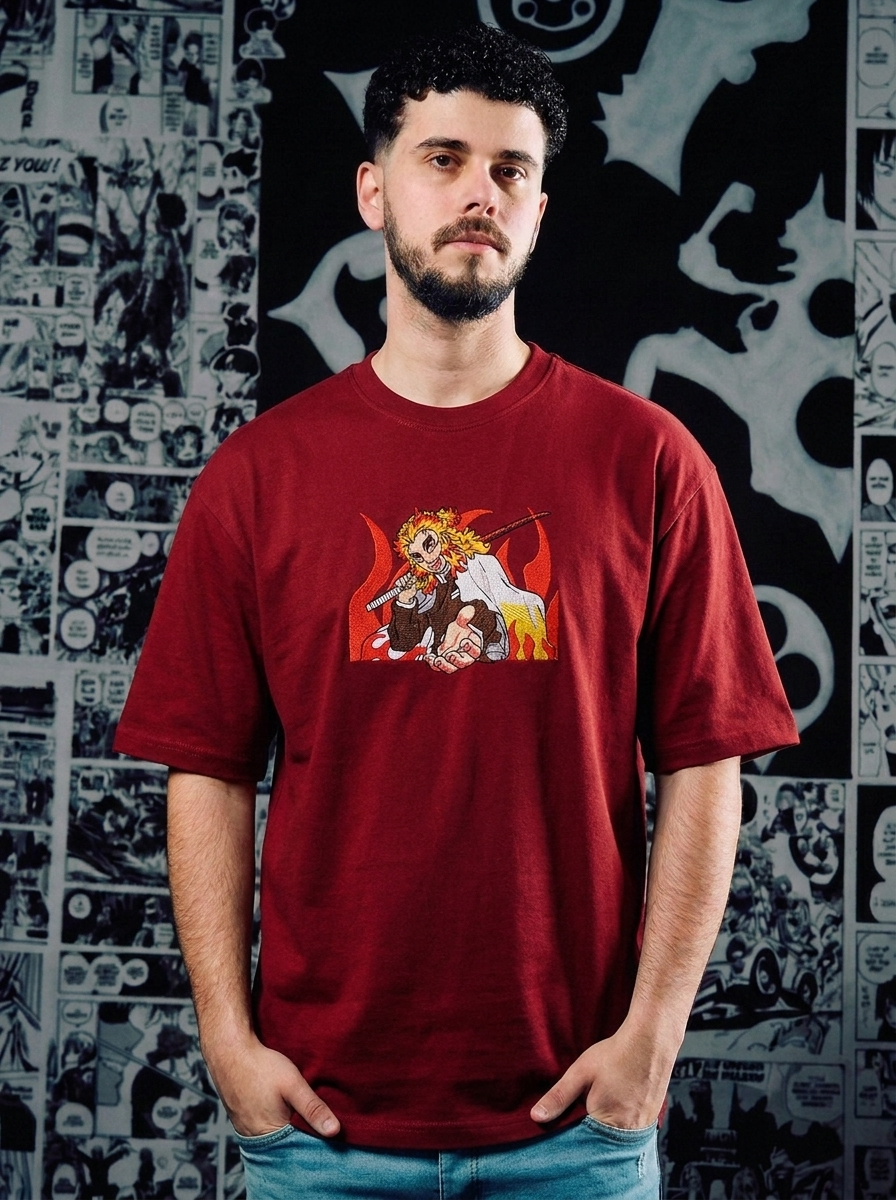 Corps Insignia Embroidered Tee - Dark Red