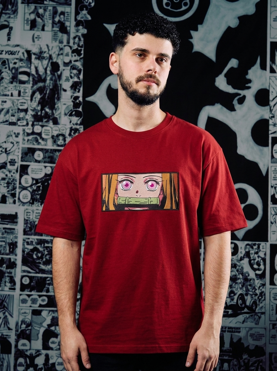 Final Selection Survivor Embroidered Tee - Dark Red