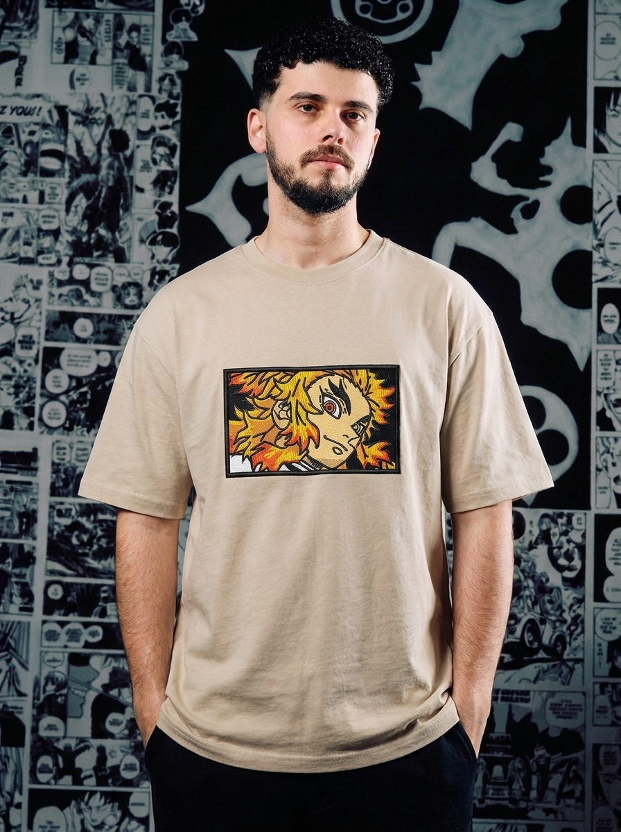 Total Concentration Embroidered Tee - Beige